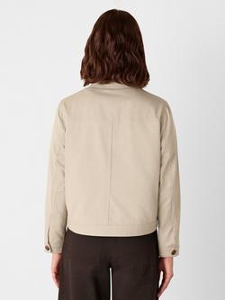 Whistles Mia Pocket Detail Utility Jacket, Taupe - view 2, Taupe