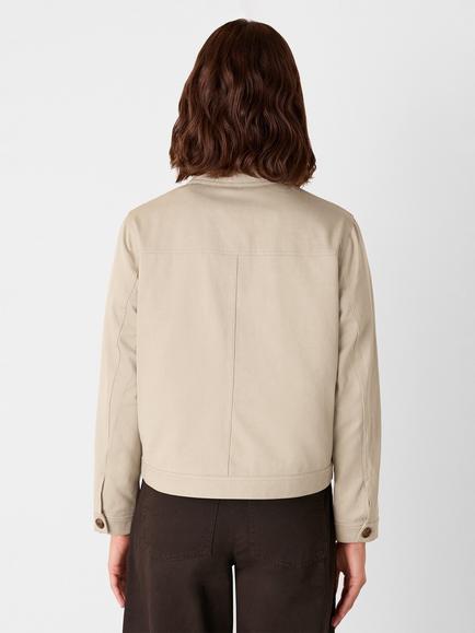 Whistles Mia Pocket Detail Utility Jacket, Taupe - view 2, Taupe