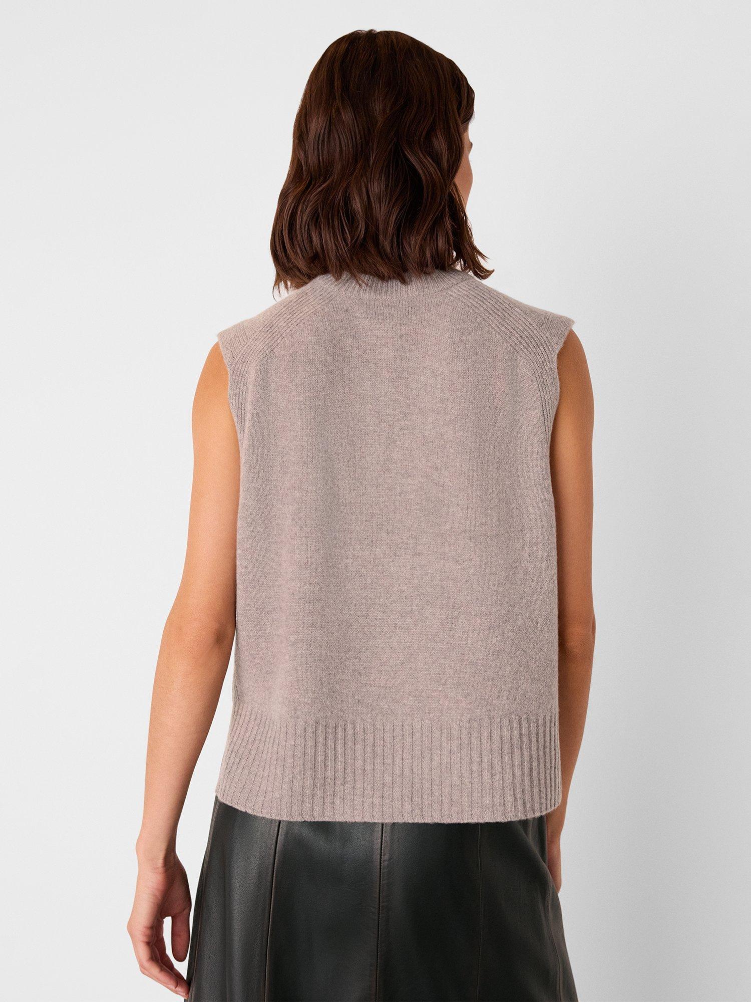 Product image 2 of 5, which shows Whistles Wool Sleeveless Tank Top, Neutral, XS