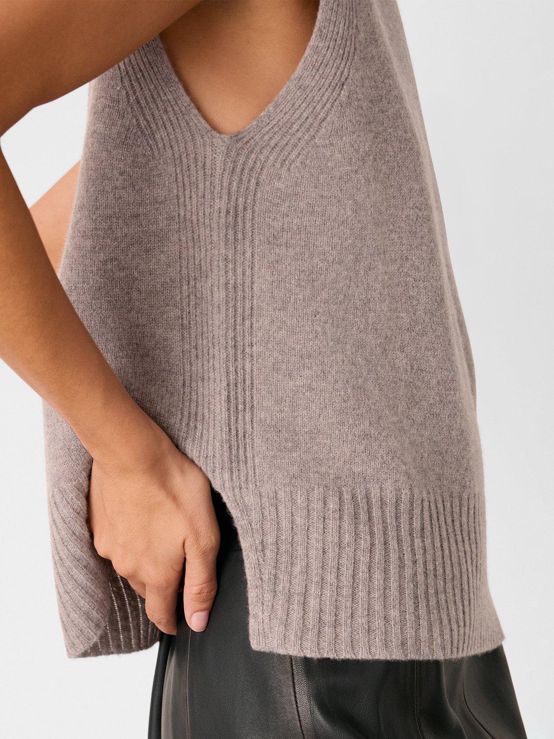 Product image 4 of 5, which shows Whistles Wool Sleeveless Tank Top, Neutral, XS