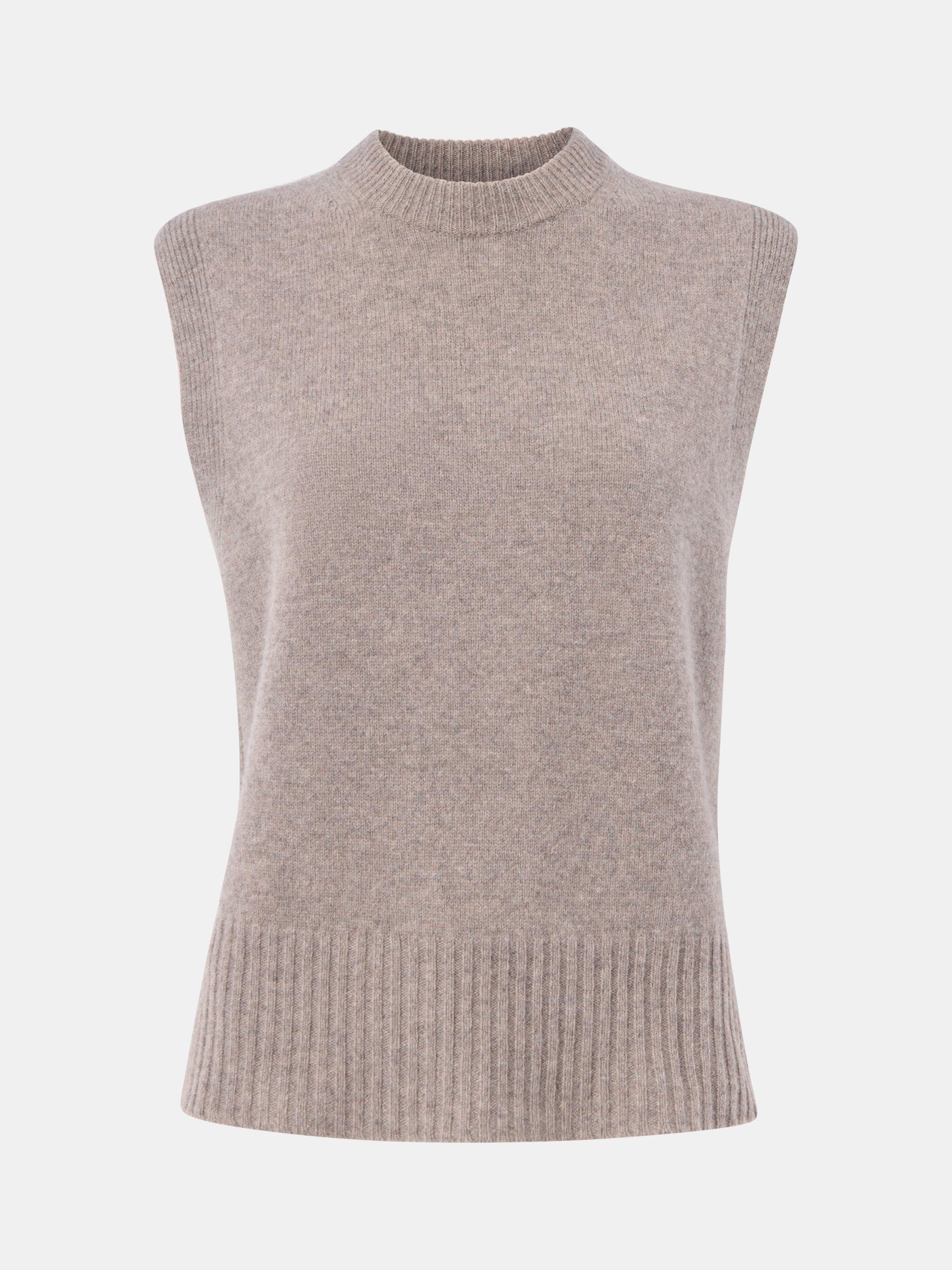 Product image 5 of 5, which shows Whistles Wool Sleeveless Tank Top, Neutral, XS