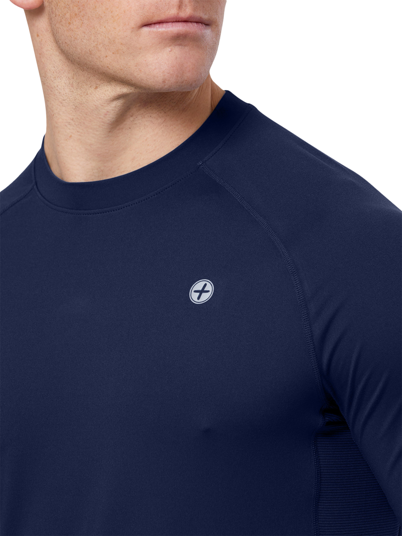 Product image 5 of 8, which shows Gym+Coffee Relentless Long Sleeve Top, Twilight Navy, XXS