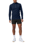 Gym+Coffee Relentless Slim Fit 1/4 Quarter Zip Midlayer Top, Twilight Navy