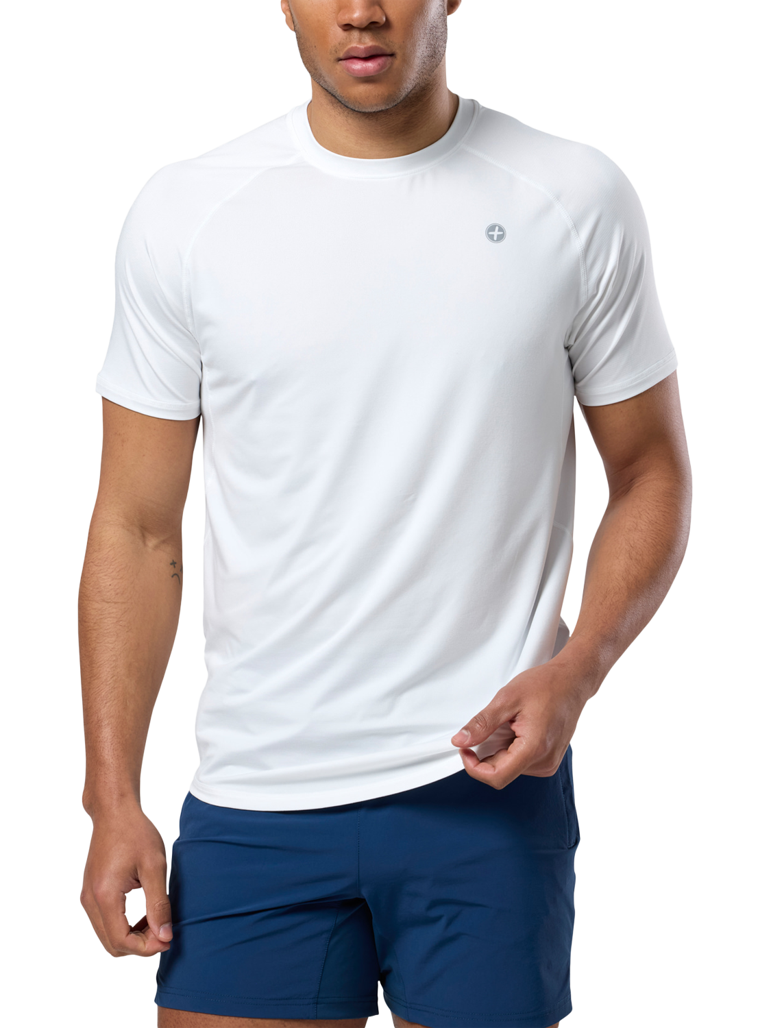 Product image 3 of 5, which shows Gym+Coffee Relentless T-Shirt, Ultra White, XXS