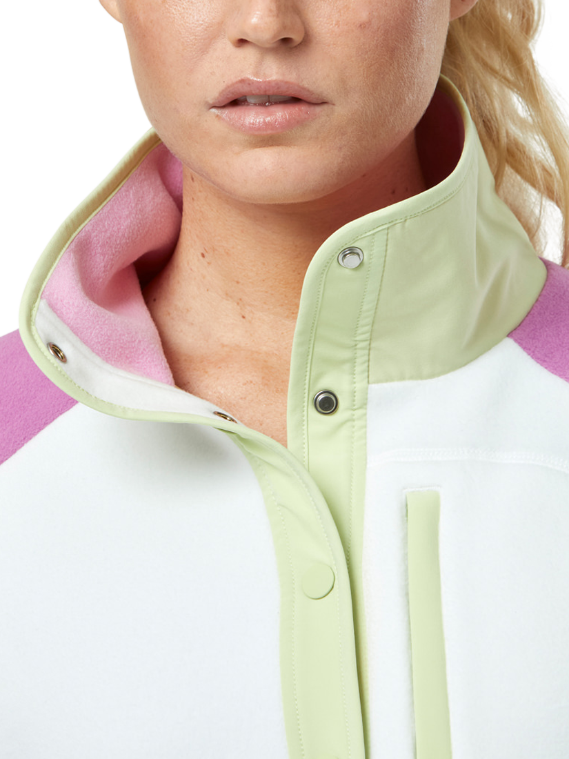 Product image 4 of 7, which shows Gym+Coffee Snao Polar Fleece, Lime Sorbet, XXS