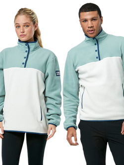 Gym+Coffee Snap Collar Polar Fleece - view 2, Summer Green