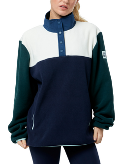 Gym+Coffee Snap Collar Polar Fleece, Twilight Navy