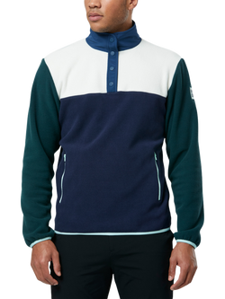 Gym+Coffee Snap Collar Polar Fleece - view 2, Twilight Navy