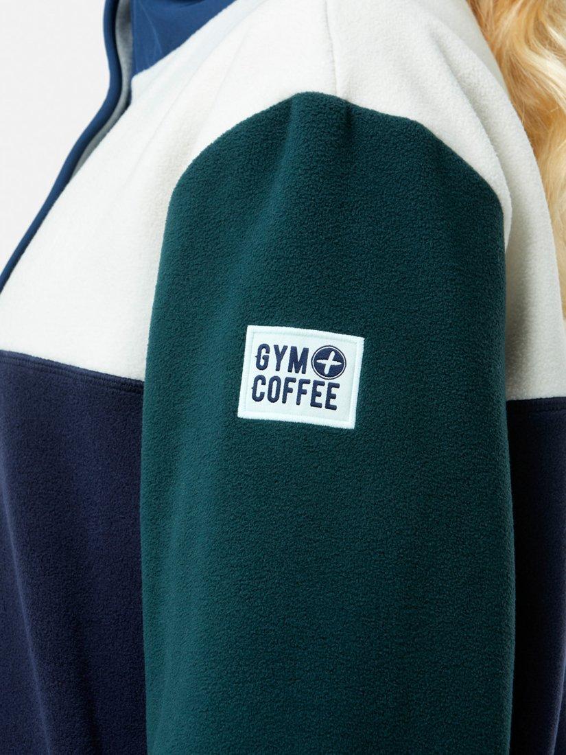 Product image 9 of 9, which shows Gym+Coffee Snap Collar Polar Fleece, Twilight Navy, XS