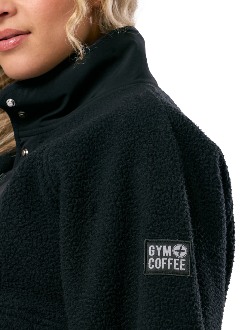 Product image 4 of 7, which shows Gym+Coffee Horizon Layer Up Jacket, Black, XXS