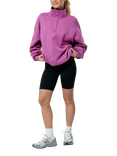 Gym+Coffee Snap Collar Sweatshirt, Crisp Pink