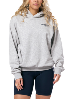 Gym+Coffee Unisex Clubhouse Hoodie, Grey Marl