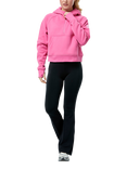 Gym+Coffee Sierra Half Zip Cropped Hoodie, Sangria Sunset