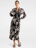 Forever New Annabel Graphic Floral Shirt Dress, Mono Rhodes Collage