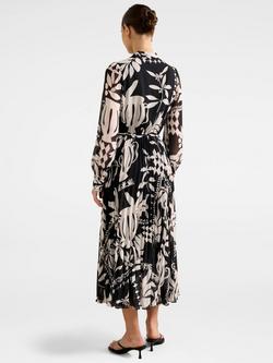Forever New Annabel Graphic Floral Shirt Dress, Mono Rhodes Collage - view 2, Mono Rhodes Collage