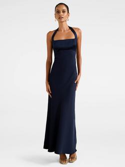 Forever New Petite April Open Back Maxi Dress, Navy, Navy