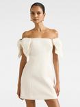 Forever New Petite Adalyn Bow Mini Dress, Porcelain