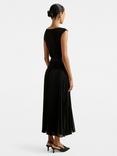 Forever New Petite Lelani Pleated Hem Midi Dress Dress, Black