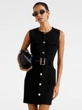 Forever New Petite Parker Utility Mini Dress, Black