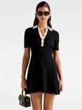 Forever New Phoebe Polo Neck Mini Dress, Mono Tipped
