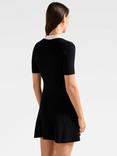 Forever New Phoebe Polo Neck Mini Dress, Mono Tipped