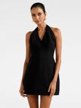 Forever New Petite Riley Halterneck Mini Dress, Black