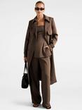Forever New Delilah Soft Trench Coat, Chocolate