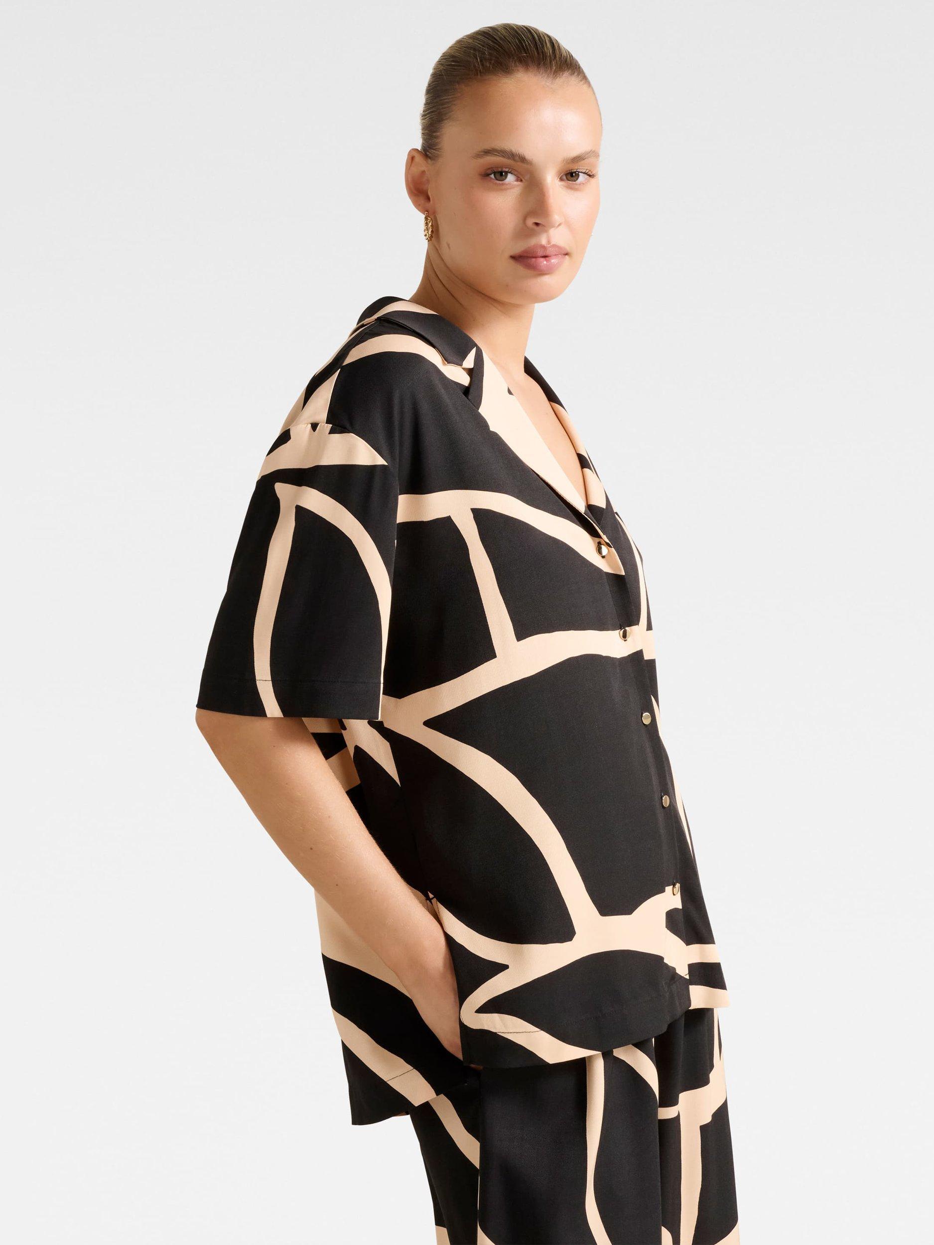 Product image 3 of 5, which shows Forever New Flossie Abstract Shirt, Multi, 4