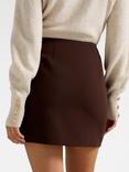 Forever New Jinny Button Detail Wrap Skirt, Chocolate