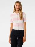 Forever New Annika Stripe Cable Knit Top, Pink