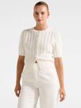 Forever New Bianca Stitch Detail Knit Top, Cream