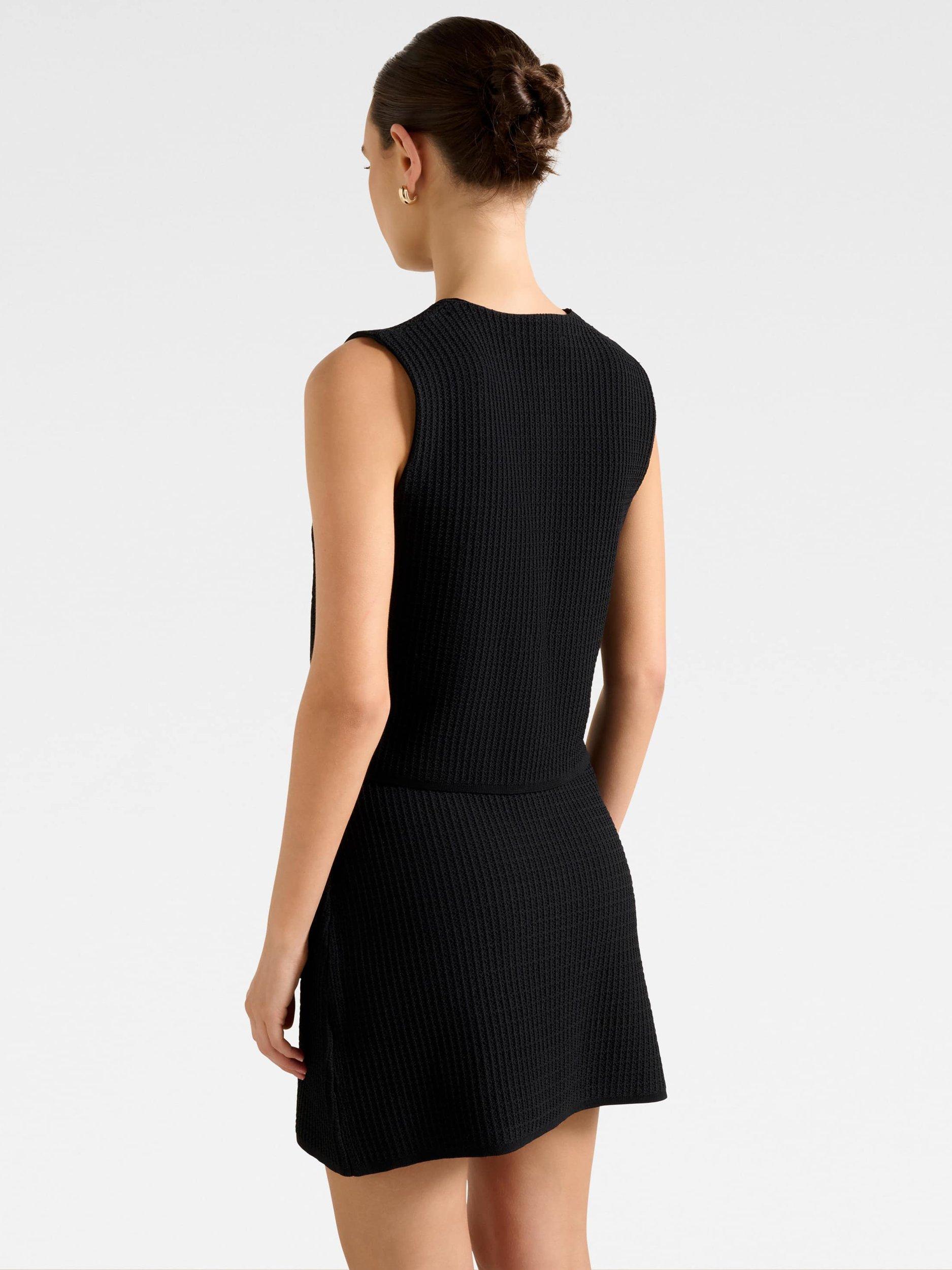 Product image 2 of 5, which shows Forever New Elyse Knitted Tank Top, Black, L