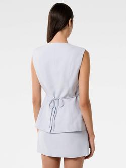 Forever New Kimberly Tailored Waistcoat, Sky Blue - view 2, Sky Blue