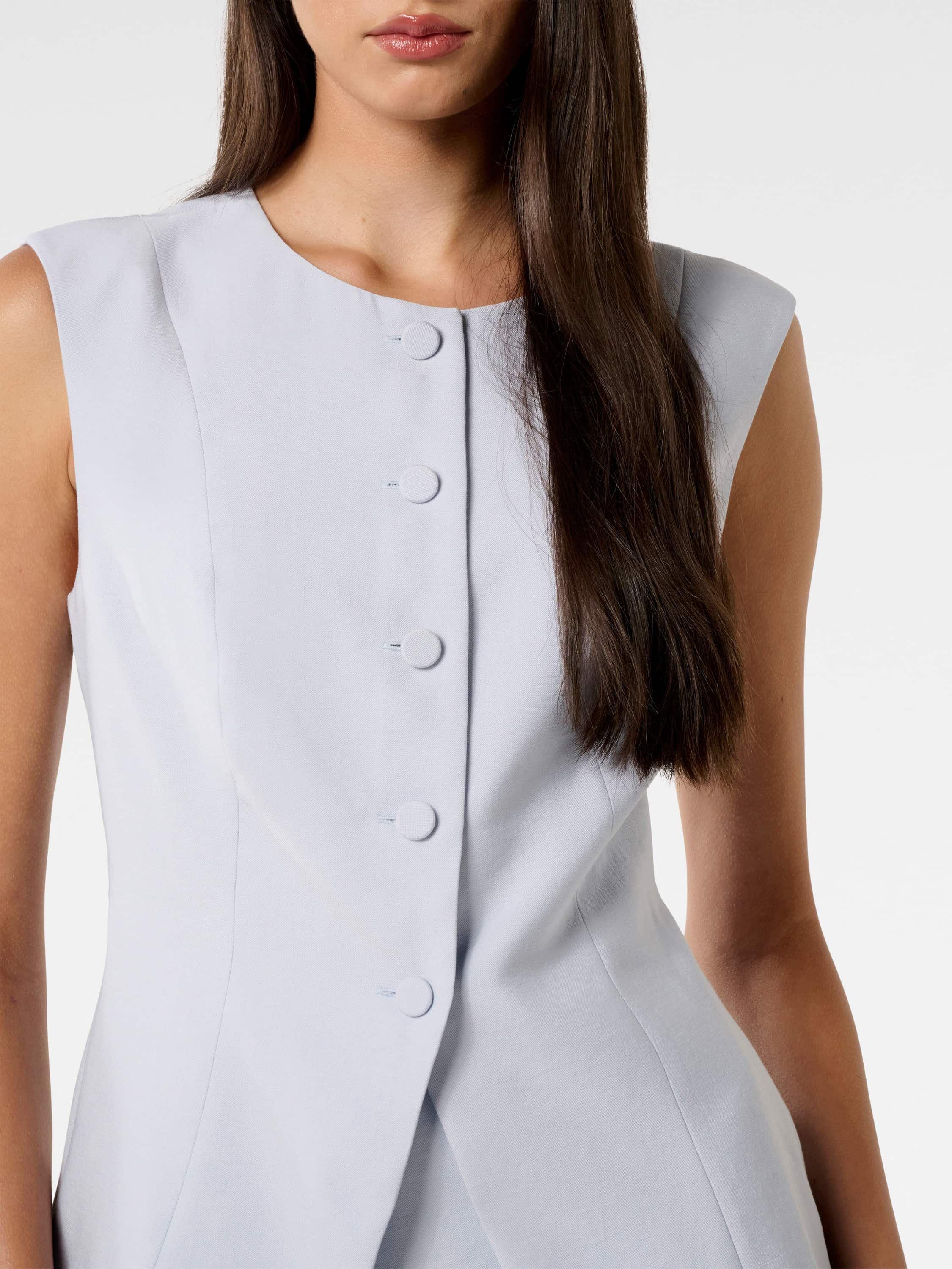 Product image 4 of 5, which shows Forever New Kimberly Tailored Waistcoat, Sky Blue, 4