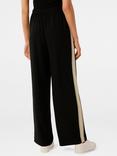 Forever New Aleyna Side Stripe Wide Leg Trousers, Black