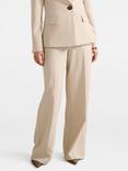 Forever New Lulu Wide Leg Tailored Trousers, Milk