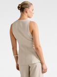 Forever New Lulu Longline Waistcoat, Milk Marle Suit