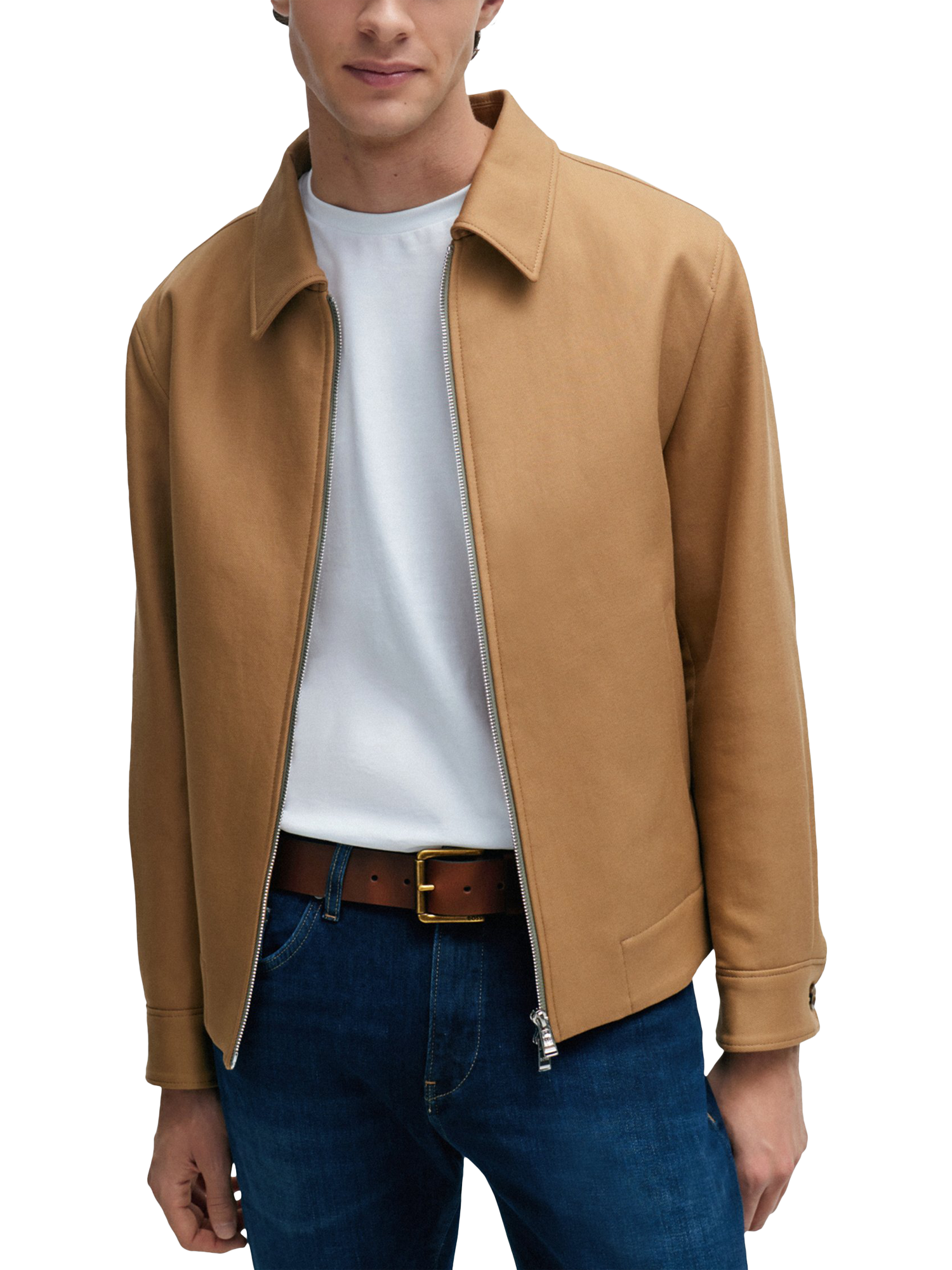 Product image 4 of 4, which shows HUGO BOSS BOSS Leather Belt, Dark Brown, 34