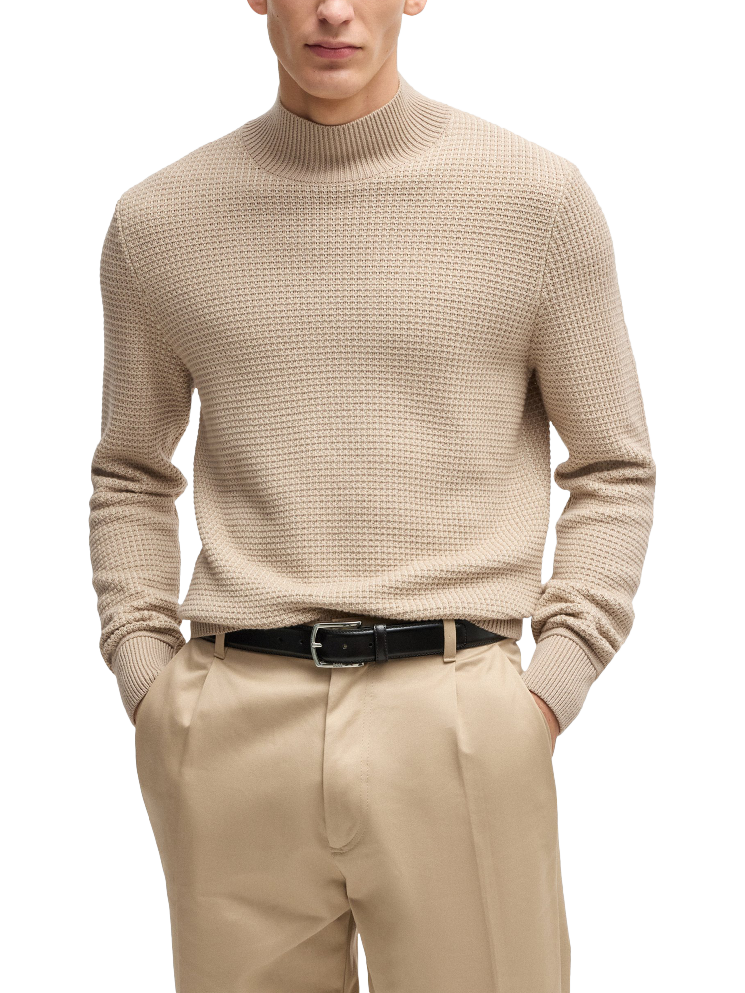 Product image 4 of 4, which shows HUGO BOSS BOSS Leather Belt, Dark Brown, 34