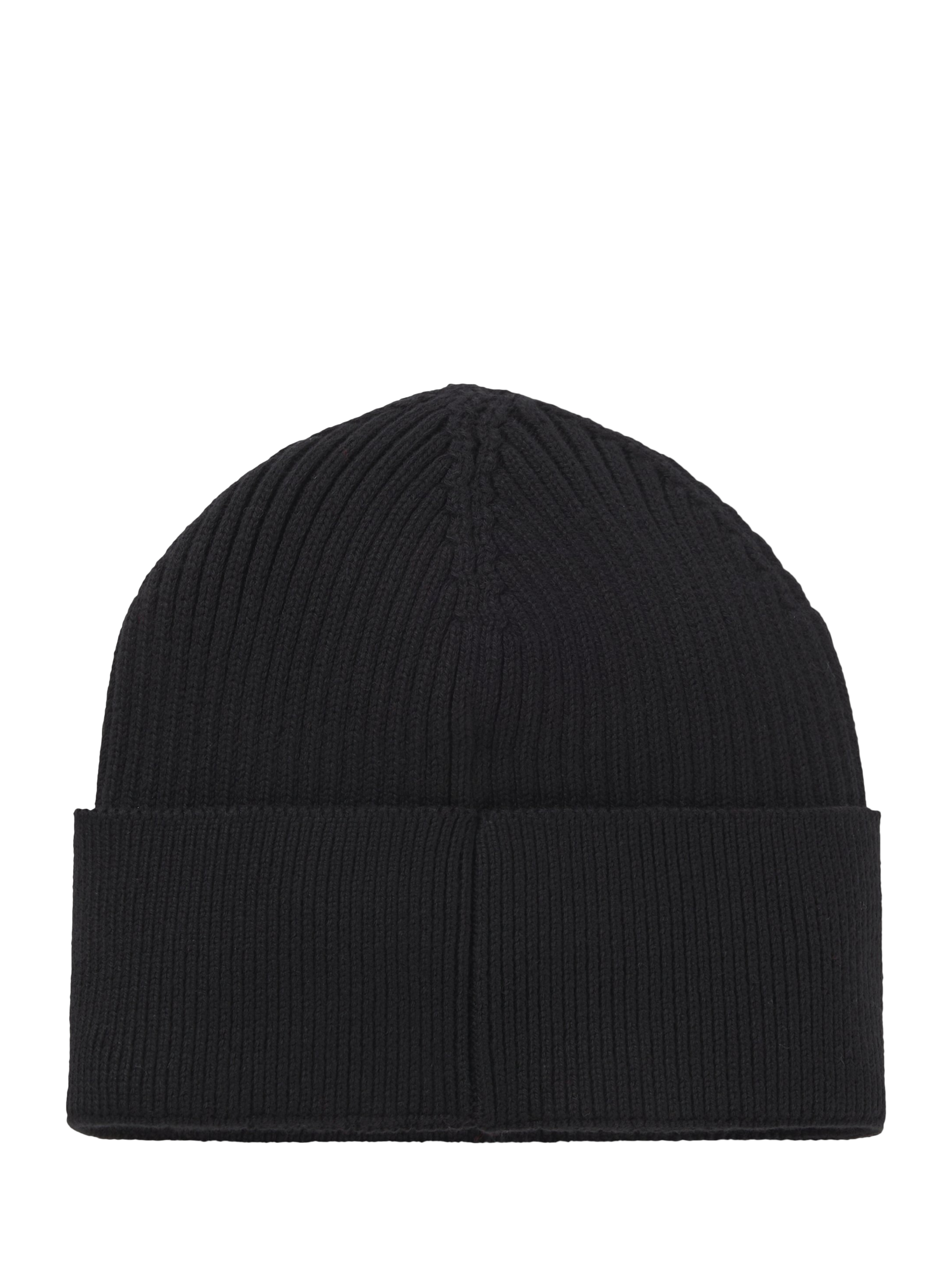 Product image 2 of 5, which shows HUGO BOSS Cotton Rich Knitted Hat, Black