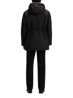 BOSS Hooded Overcoat, Black - view 2, Black