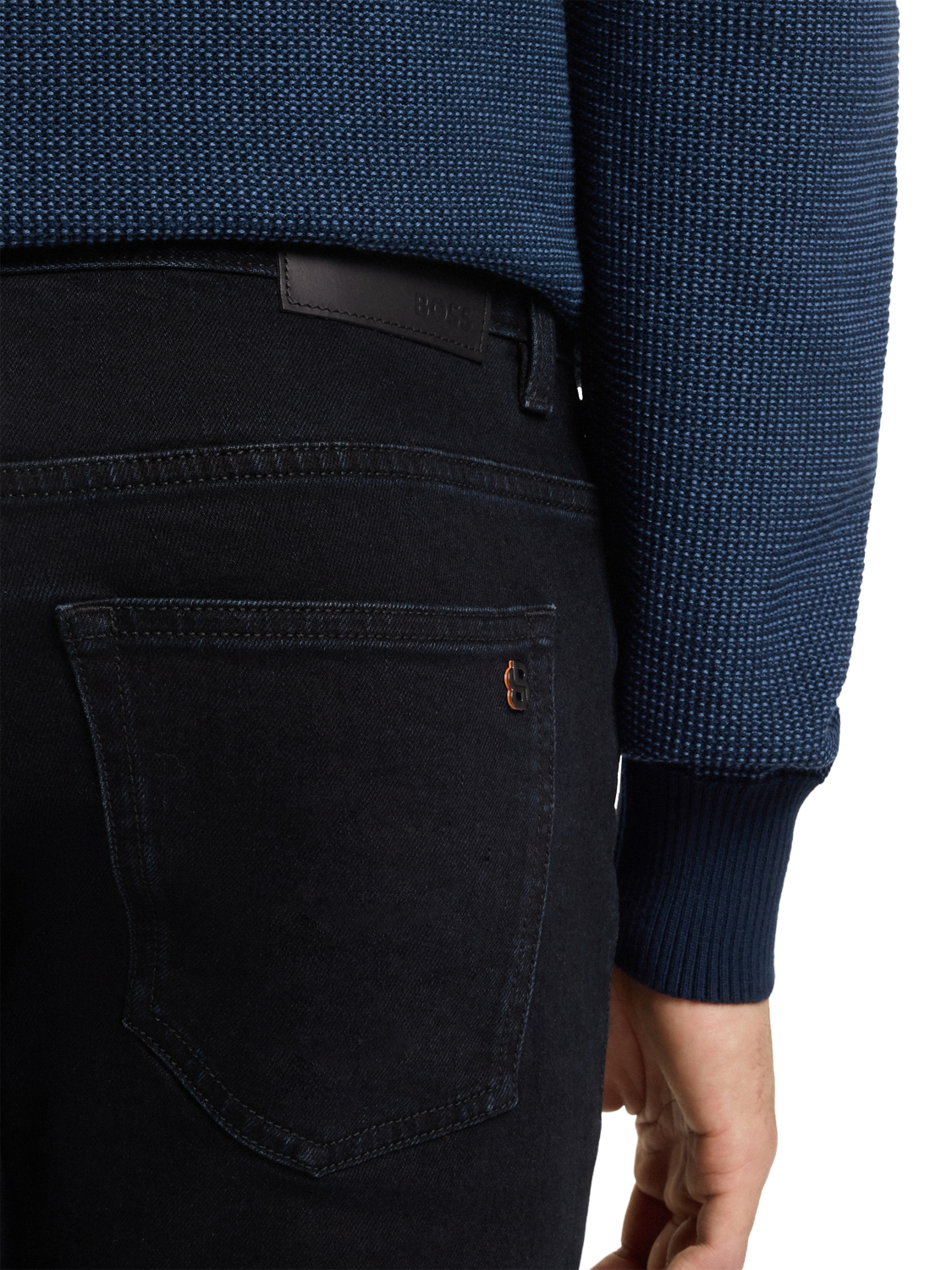 Product image 5 of 6, which shows BOSS Slim Fit Jeans, Dark Blue, 33R