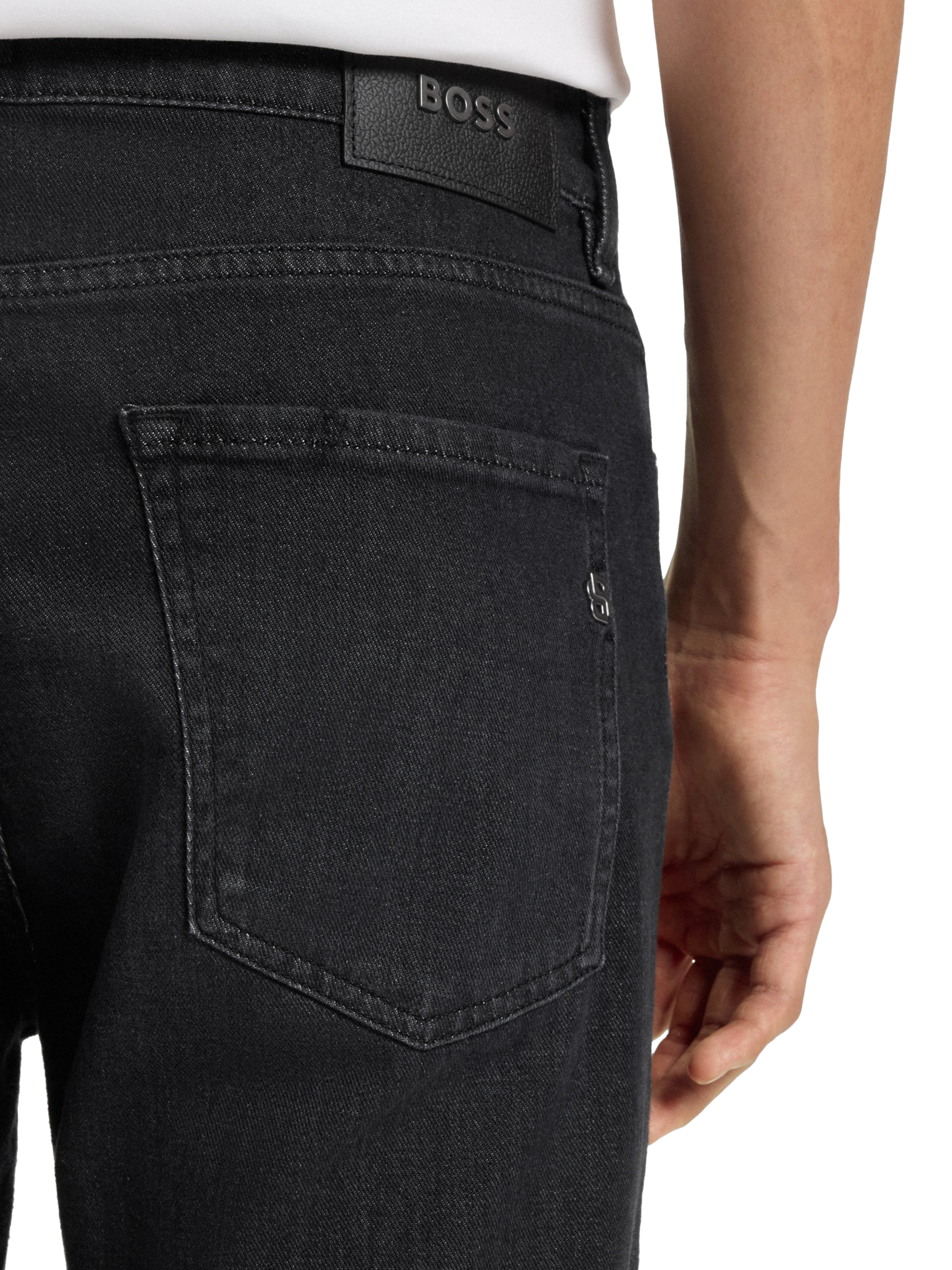Product image 5 of 5, which shows HUGO BOSS BOSS Delaware Slim Fit Jeans, Black, 31R