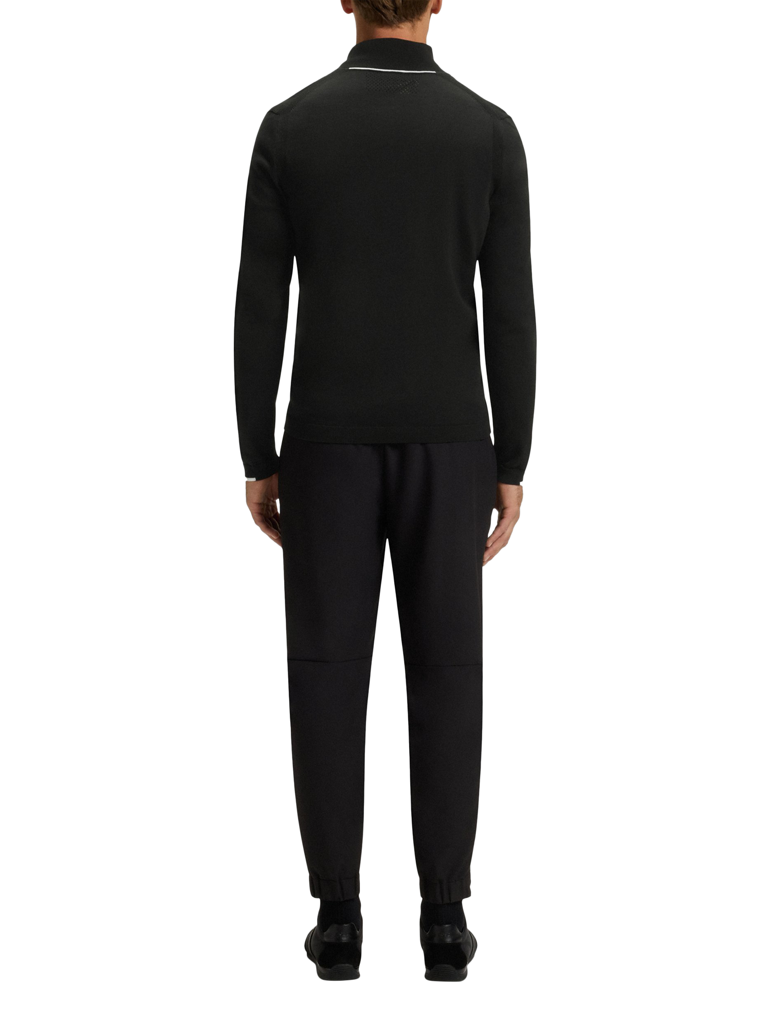 Product image 2 of 5, which shows HUGO BOSS BOSS Ever X Half Zip Cotton Sweatshirt, Black, L
