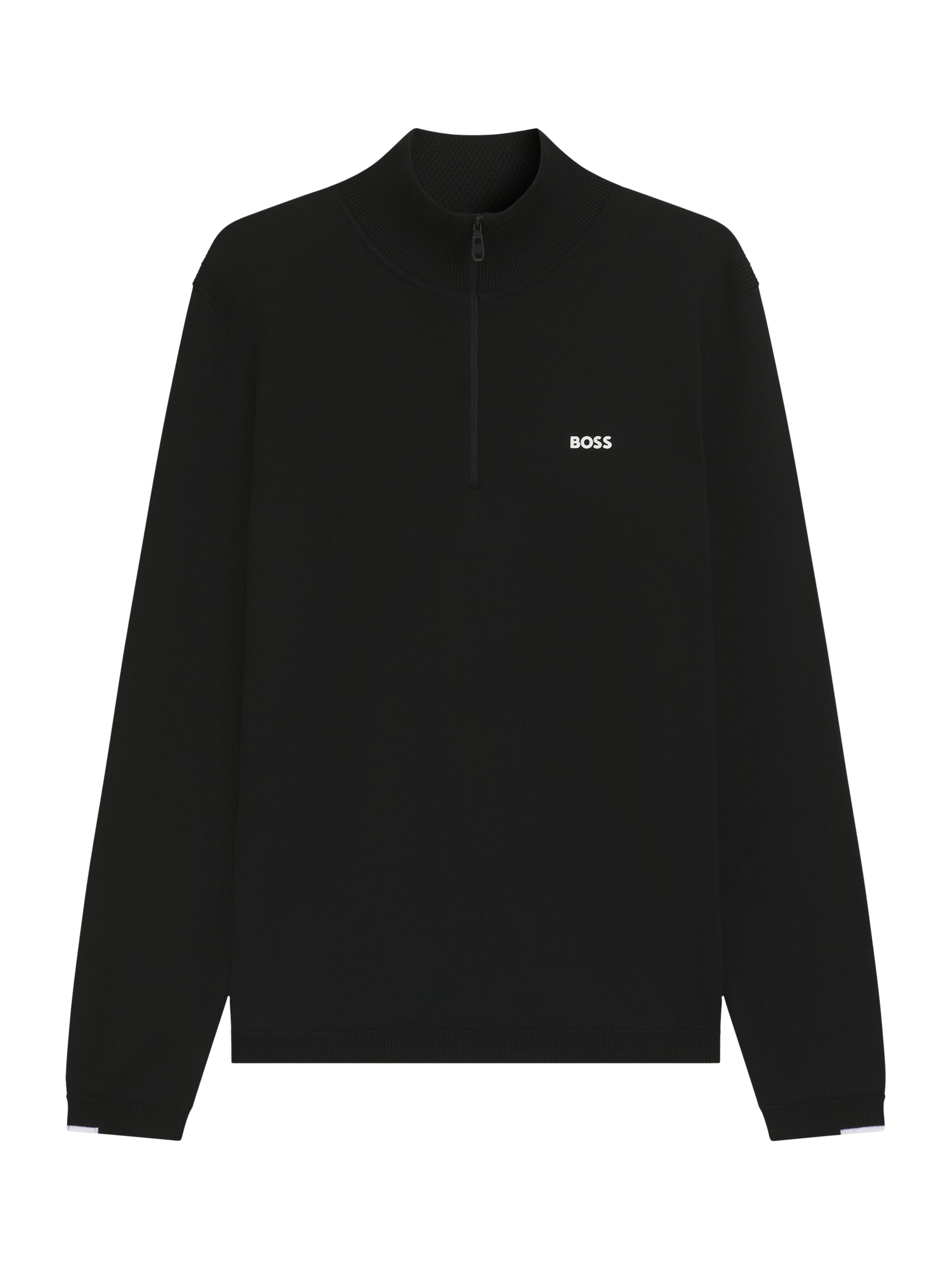 Product image 4 of 5, which shows HUGO BOSS BOSS Ever X Half Zip Cotton Sweatshirt, Black, L