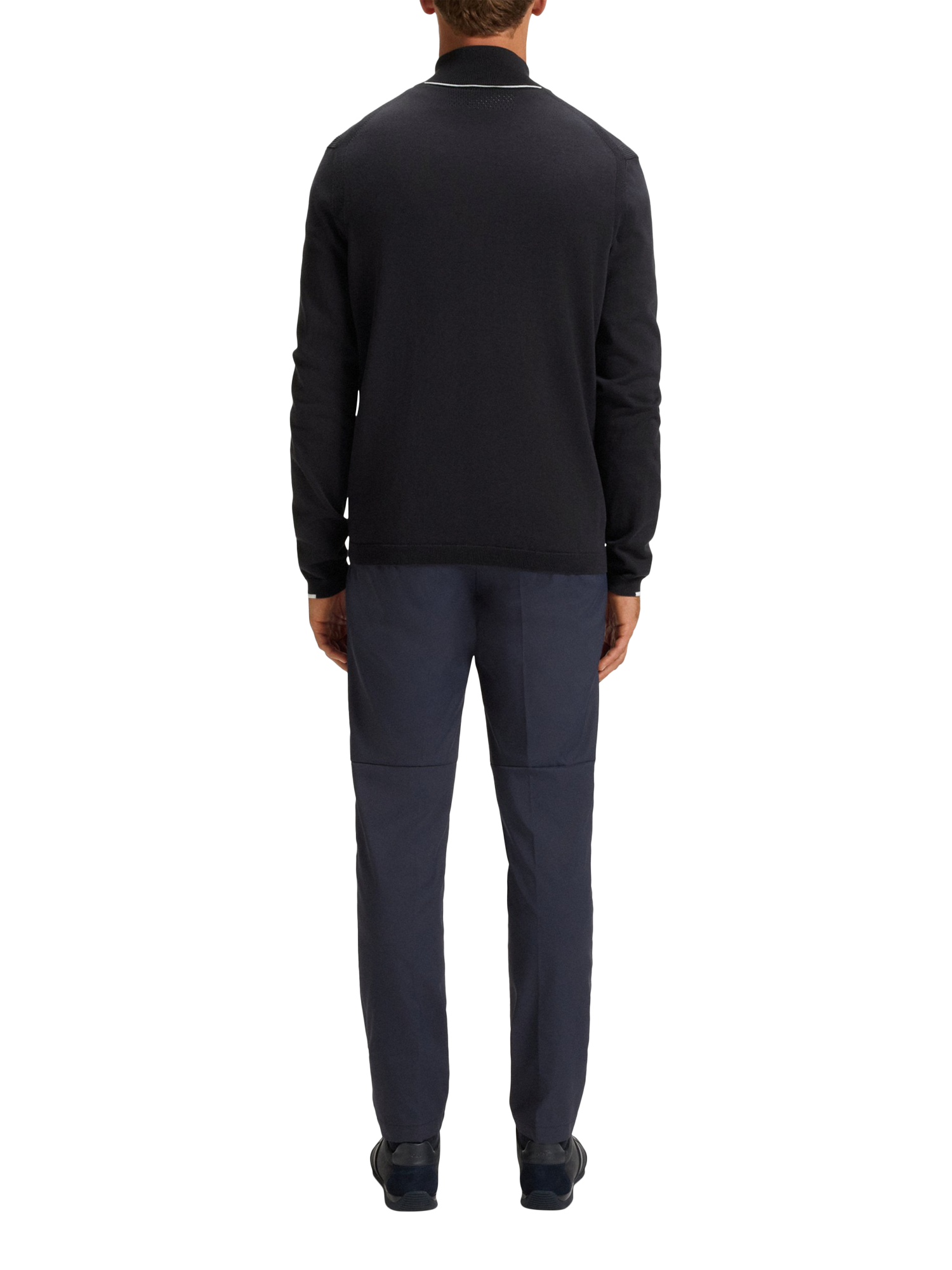 Product image 2 of 11, which shows HUGO BOSS BOSS Ever X Half Zip Cotton Sweatshirt, Dark Blue, S