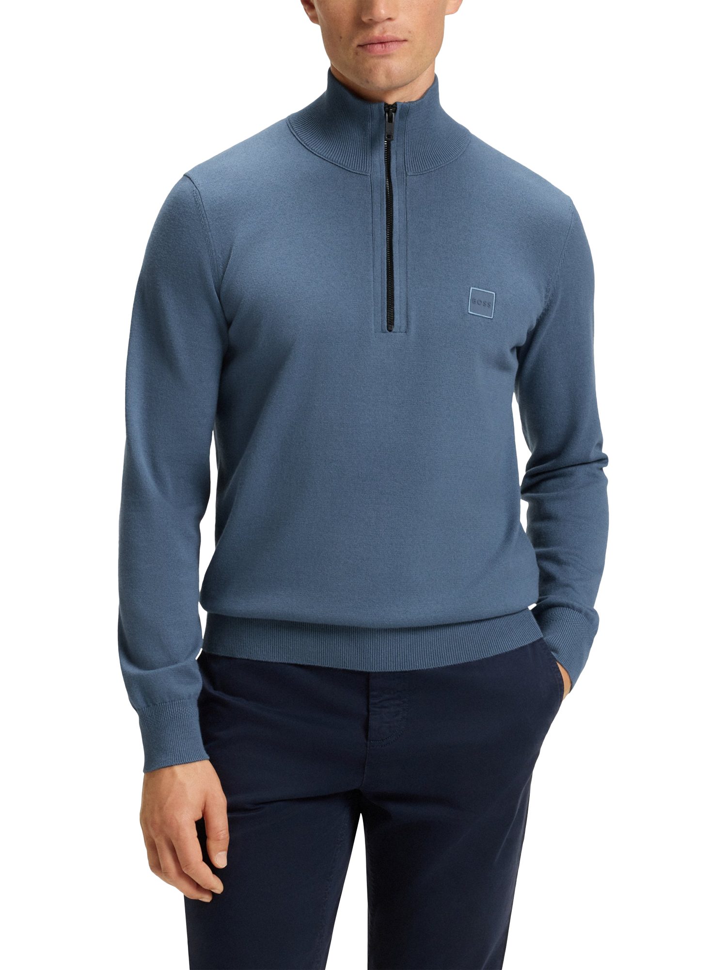 HUGO BOSS Funnel Neck Fleece Jumper