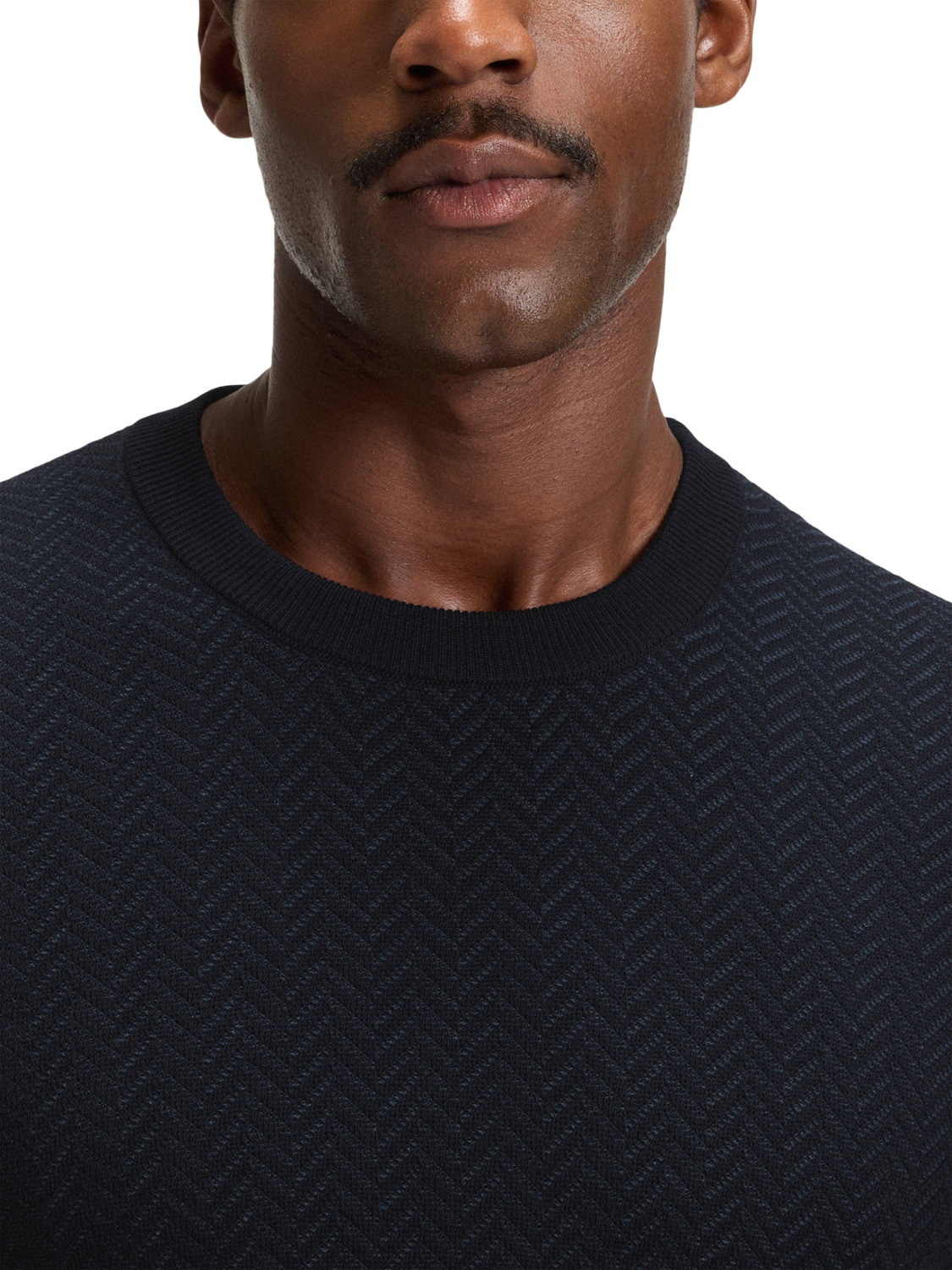 Product image 5 of 5, which shows BOSS Wool Blend Crew Neck Jumper, Dark Blue, S