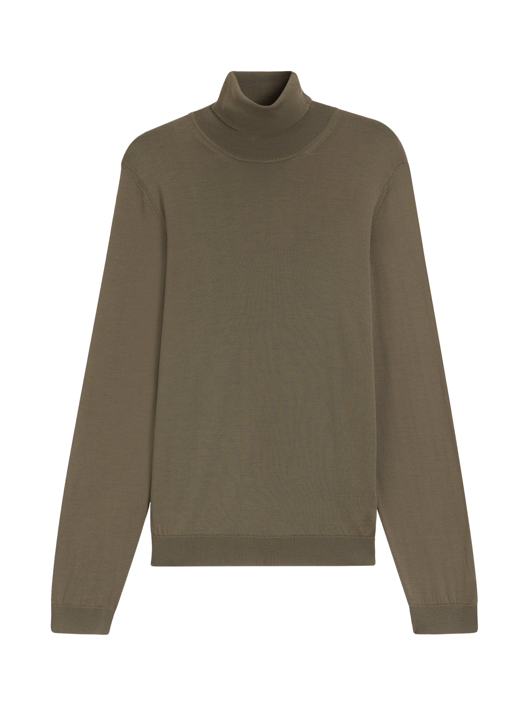 Product image 4 of 5, which shows HUGO BOSS BOSS Musso Roll Neck Wool Jumper, Open Brown, M