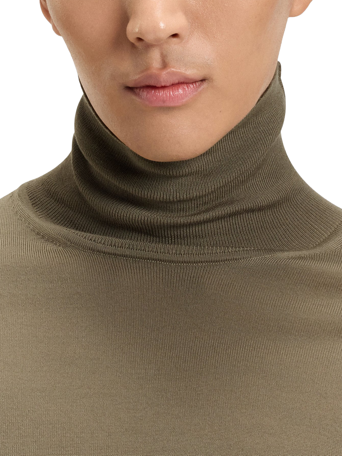 Product image 5 of 5, which shows HUGO BOSS BOSS Musso Roll Neck Wool Jumper, Open Brown, M